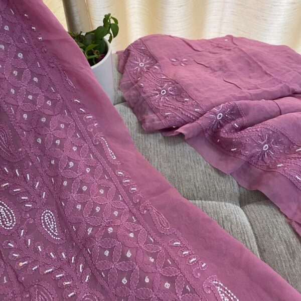 Chikankari Dupatta - Sage Green